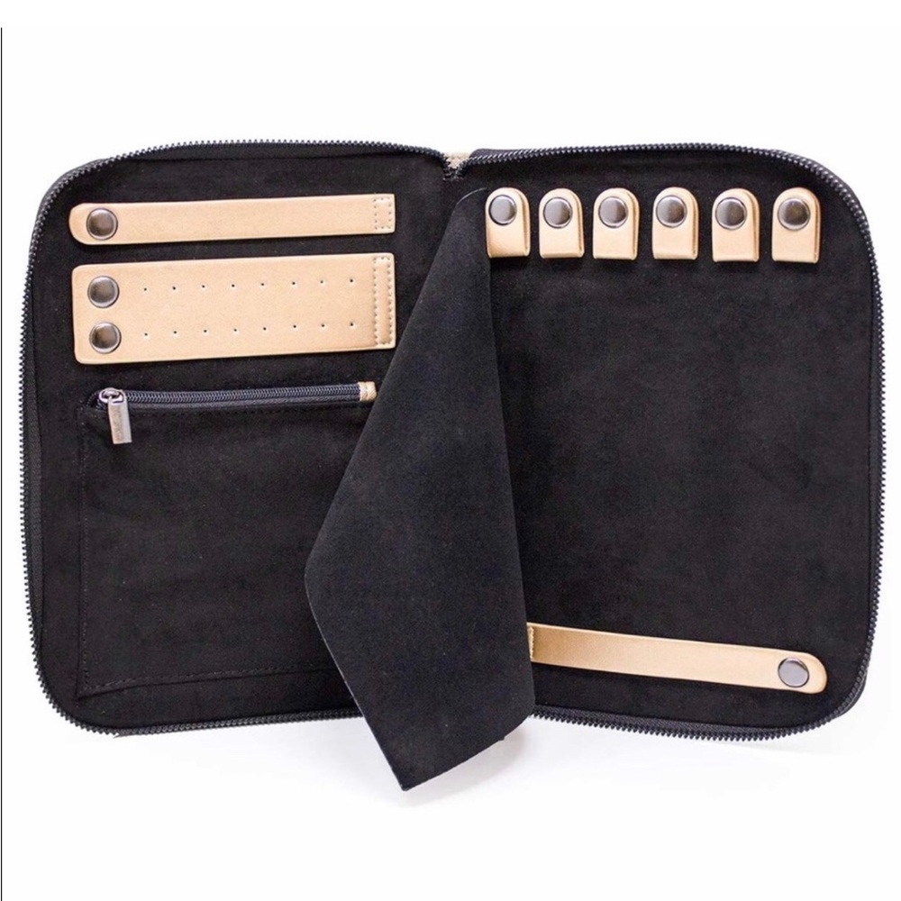 NWT- Halston Zip Around Flat Style Jewelry Portfolio Case